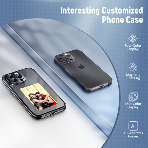 IPhone15 PRO PROMAX NFC Ink Screen Flip Phone Case Smart Creative DIY Custom All-Inclusive Case - Image 5