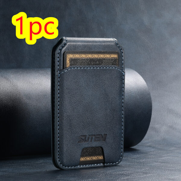 Android Universal Phone Magnetic Card Holder MagSafe Magnetic Ring PU Leather - Image 9