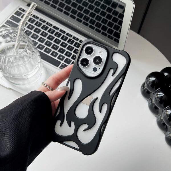 Electroplating Hollow Heat Dissipation Phone Case Flame Pattern High-grade Soft Shell - Image 7