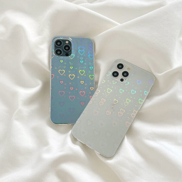 Laser Colorful Love For Double-sided Coated Silicone Phone Case - Image 3