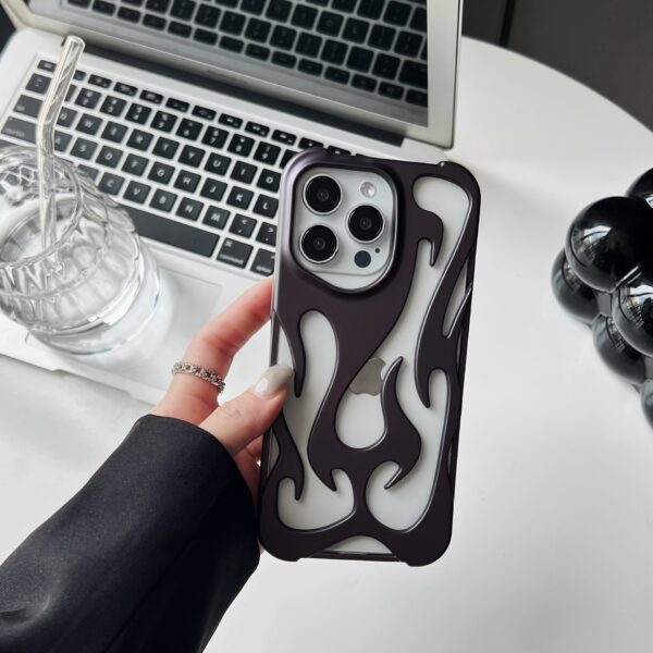 Electroplating Hollow Heat Dissipation Phone Case Flame Pattern High-grade Soft Shell - Image 9