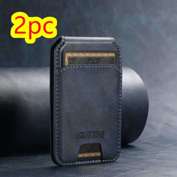 Android Universal Phone Magnetic Card Holder MagSafe Magnetic Ring PU Leather - Image 7