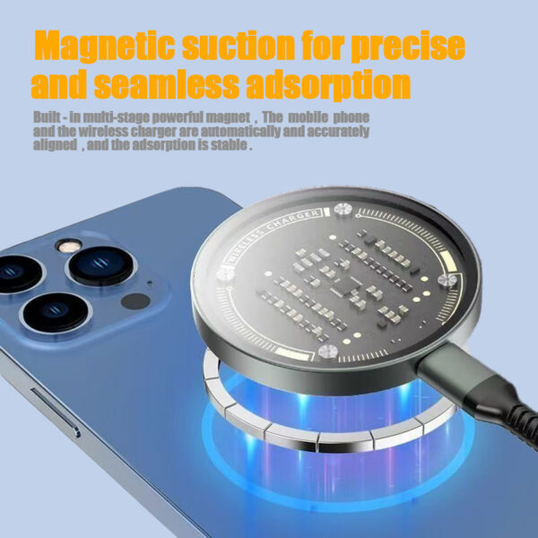 Qi2 Wireless Charger 15W Magnetic Wireless Fast Charging Is Suitable For 12-16PG Mobile Phone Models. Support Temu Us - Image 5