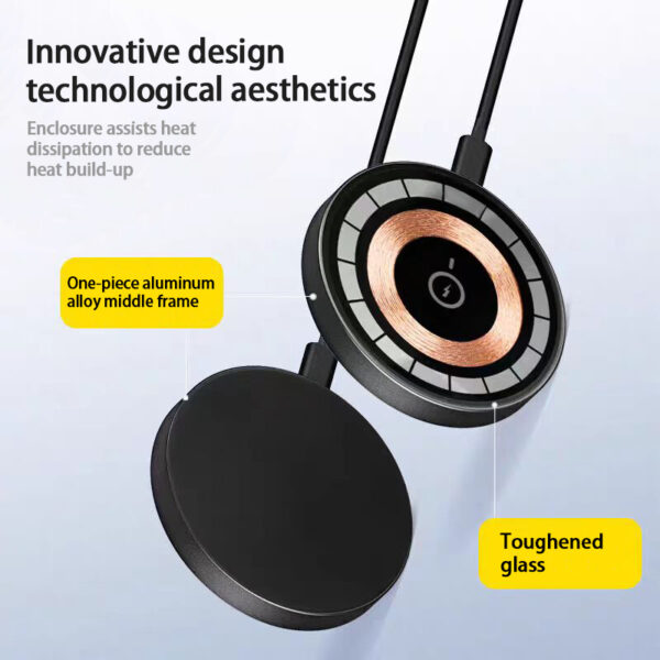 Qi2 Wireless Charger 15W Magnetic Wireless Fast Charging Is Suitable For 12-16PG Mobile Phone Models. Support Temu Us - Image 3