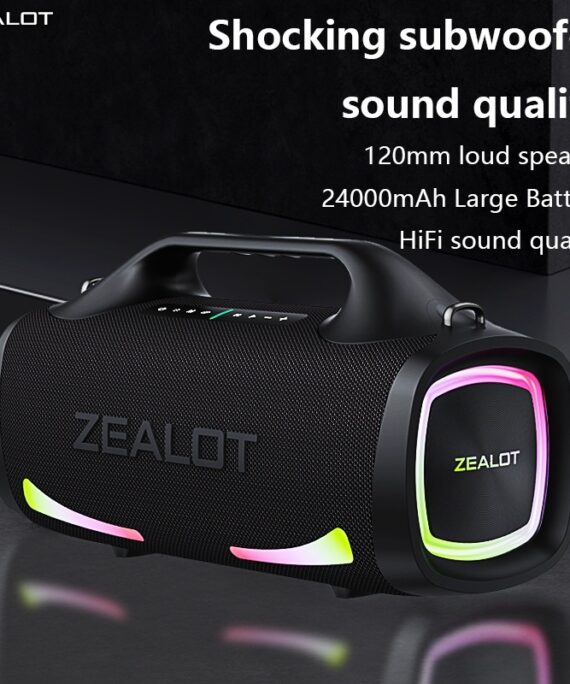 100W Wireless Speaker-24000mAh Battery, IPX5 Waterproof, Loud Stereo Sound And Strong Bass, Perfect For Family, Car, Outdoor, Camping, Party