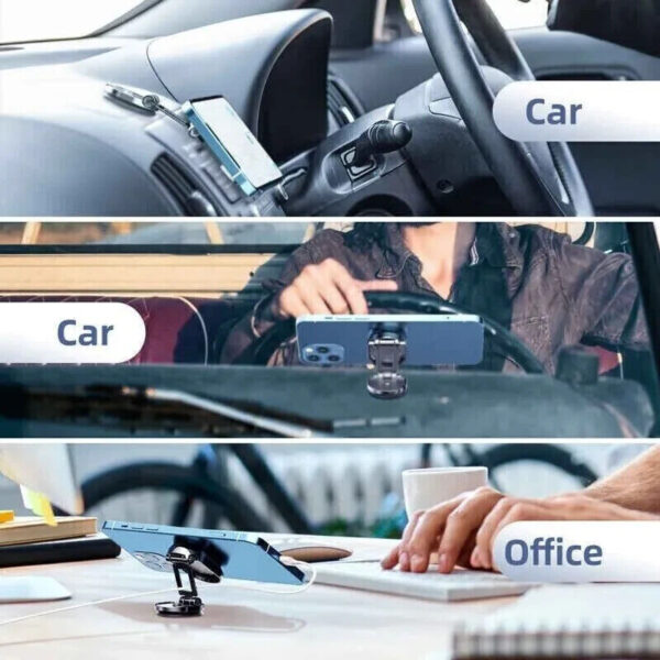 Magnetic Phone Holder For Car, Dashboard Car Phone Holder Mount Magnetic Stainless Steel Car Phone Holder - Dashboard Mount, Water-resistant, Rotatable - Image 7
