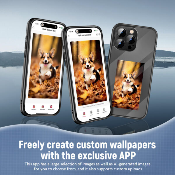 IPhone15 PRO PROMAX NFC Ink Screen Flip Phone Case Smart Creative DIY Custom All-Inclusive Case - Image 4