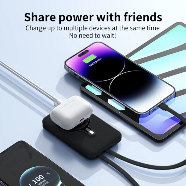 Power Bank Magnetic Portable Wireless FastCharger 10000mAh Type - C Cable LEDDisplay 22.5W PD Fast Charging LightingMag-Safe Battery Pack For IPhone15 14 13 12 Mini Pro Pro Max Devices Digital - Image 6