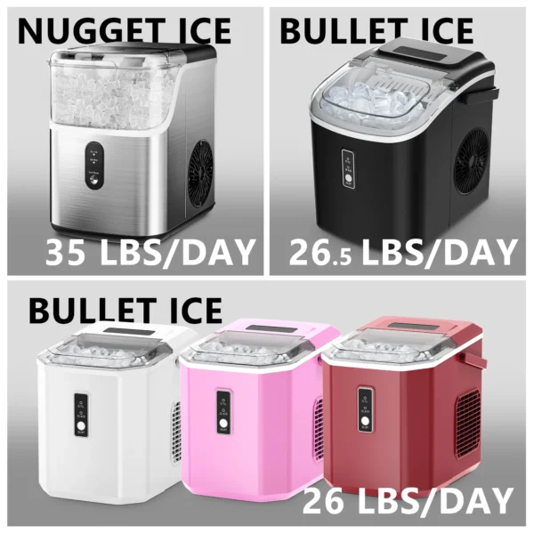 SIMZLIFE Portable Ice Maker Machine 26.5lbs/Day 9 Cubes in 6 Mins with Auto-Cleaning Basket and Scoop for Kitchen Office Party - Image 19