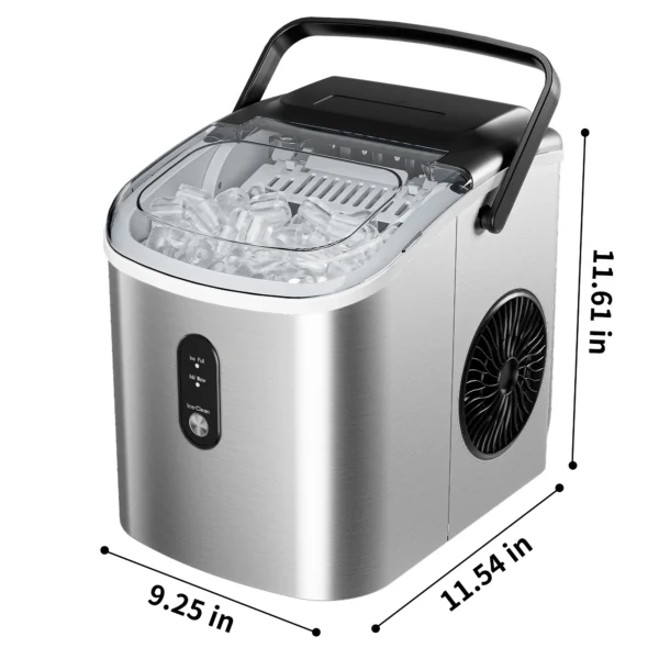 SIMZLIFE Portable Ice Maker Machine 26.5lbs/Day 9 Cubes in 6 Mins with Auto-Cleaning Basket and Scoop for Kitchen Office Party - Image 20