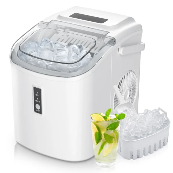 SIMZLIFE Portable Ice Maker Machine 26.5lbs/Day 9 Cubes in 6 Mins with Auto-Cleaning Basket and Scoop for Kitchen Office Party - Image 12