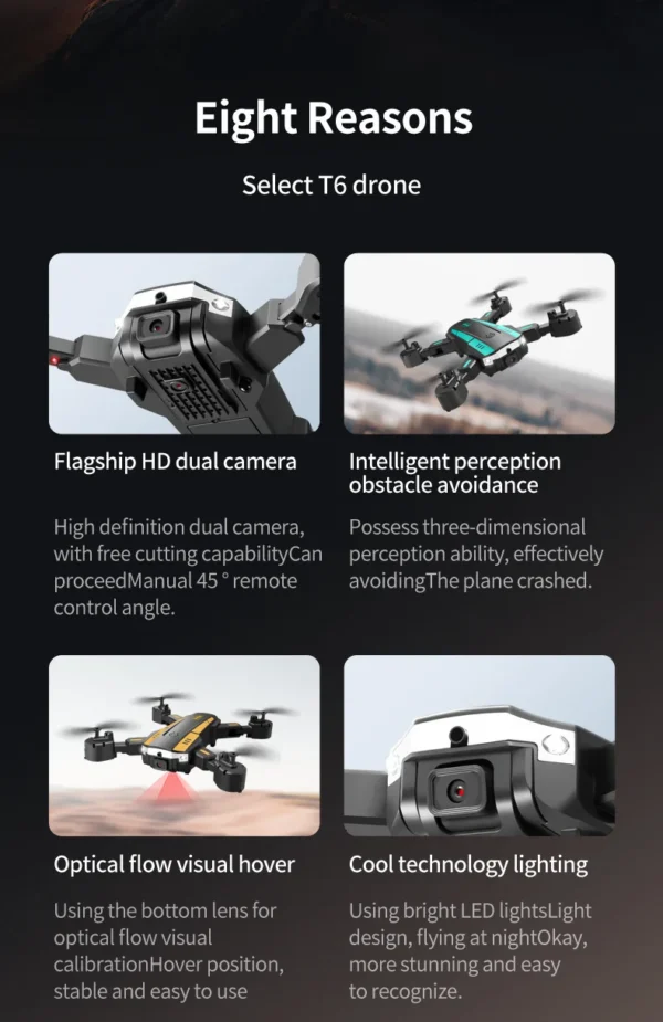 G6 Pro GPS Professional Drone 8K HD Dual-Camera Aerial Photography Omnidirectional Obstacle Avoidance Quadrotor RC Distance 5KM - Image 16
