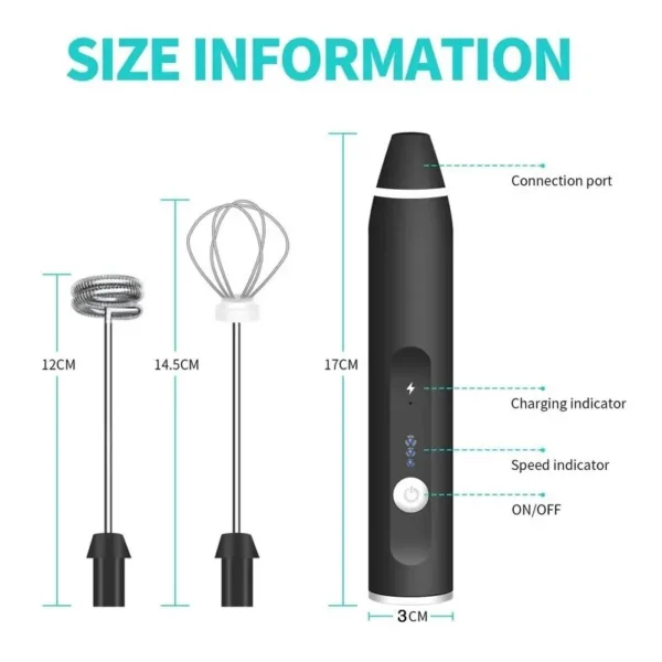 Portable Electric Milk Frothers Handheld Blender USB Mini Coffee Maker Whisk Mixer Cappuccino Cream Egg Beater Food Blender - Image 5