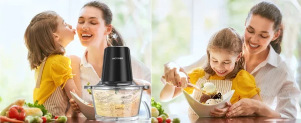 Food Processor Electric Meat Grinder 500W Food Chopper 2 Speed for Vegetable Kitchen Cutter Medium Super Chopping Grinding - Image 12
