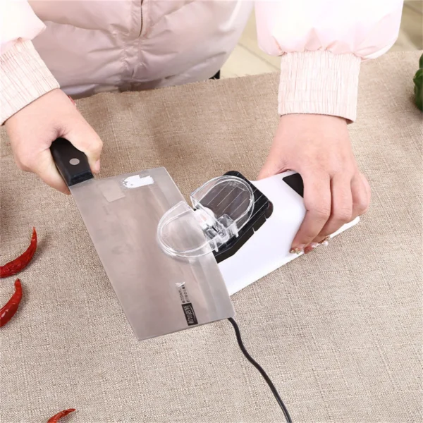 Electric Knife Sharpener Professional Knife Sharpener Fast Sharpening With Protective Cover For Restaurant Home Kitchen Gadget - Image 5