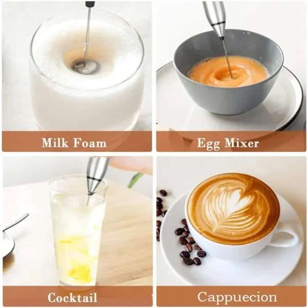 Portable Electric Milk Frothers Handheld Blender USB Mini Coffee Maker Whisk Mixer Cappuccino Cream Egg Beater Food Blender - Image 2