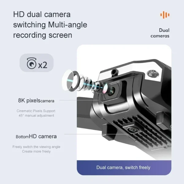 G6 Pro GPS Professional Drone 8K HD Dual-Camera Aerial Photography Omnidirectional Obstacle Avoidance Quadrotor RC Distance 5KM - Image 3
