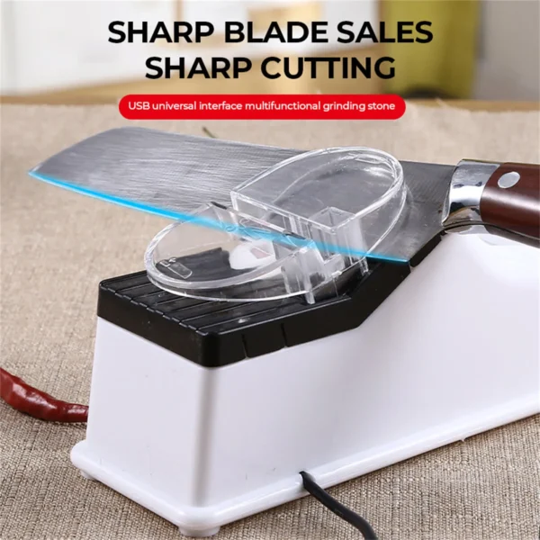 Electric Knife Sharpener Professional Knife Sharpener Fast Sharpening With Protective Cover For Restaurant Home Kitchen Gadget - Image 4