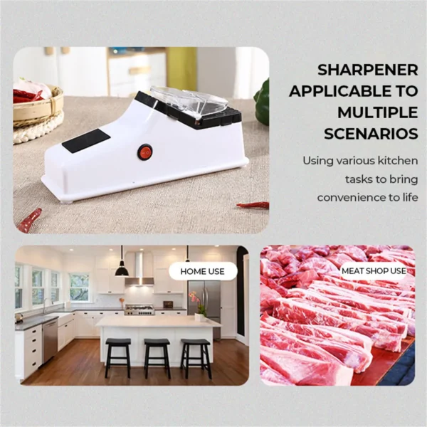 Electric Knife Sharpener Professional Knife Sharpener Fast Sharpening With Protective Cover For Restaurant Home Kitchen Gadget - Image 8