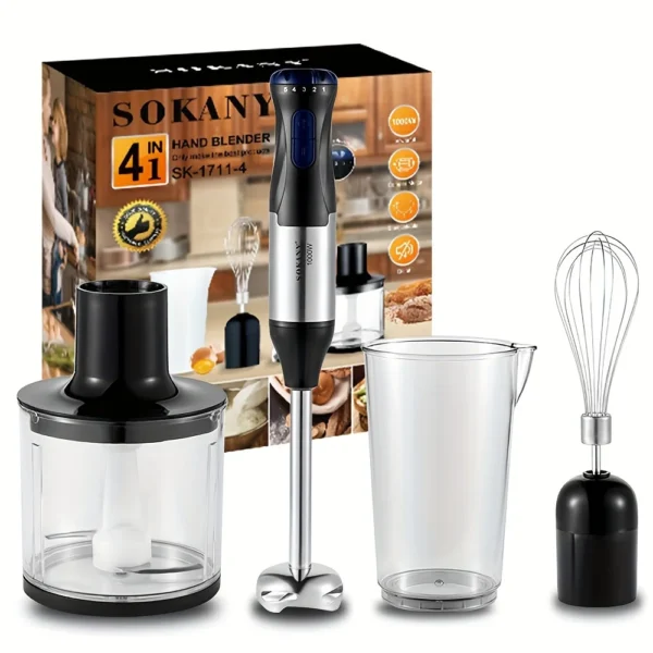 SK-1711-4 Multi-functional Household Cooking Machine，Hand-held Mixer Electric Egg Beater，Juicer，Anti-splash，Easy To Operate - Image 5