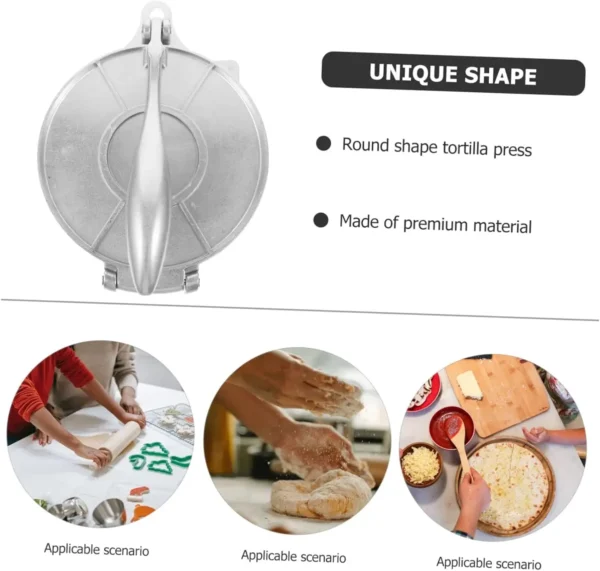 Dough Press Metal Dies Steel Flour Tortilla Press Dumpling Dough Tortillas Flour Bread Mold Sandwich Taco Press - 6.5 inch - Image 9