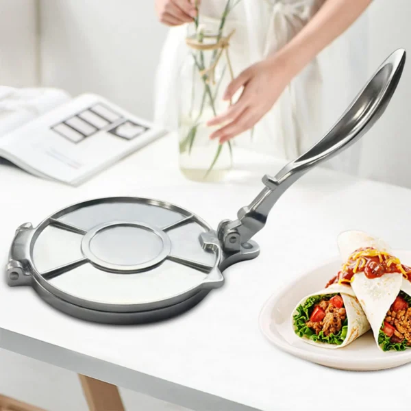 Dough Press Metal Dies Steel Flour Tortilla Press Dumpling Dough Tortillas Flour Bread Mold Sandwich Taco Press - 6.5 inch - Image 4