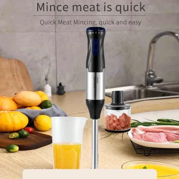 SK-1711-4 Multi-functional Household Cooking Machine，Hand-held Mixer Electric Egg Beater，Juicer，Anti-splash，Easy To Operate - Image 2
