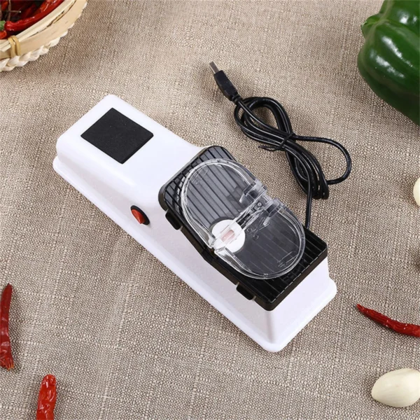 Electric Knife Sharpener Professional Knife Sharpener Fast Sharpening With Protective Cover For Restaurant Home Kitchen Gadget - Image 13