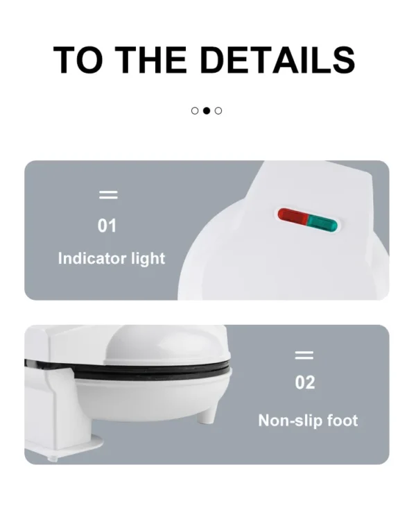 Mini Donut Maker Machine Non-stick Surface for Kids Breakfast Snack Desserts Makes Doughnuts White Color Home Applianc - Image 14