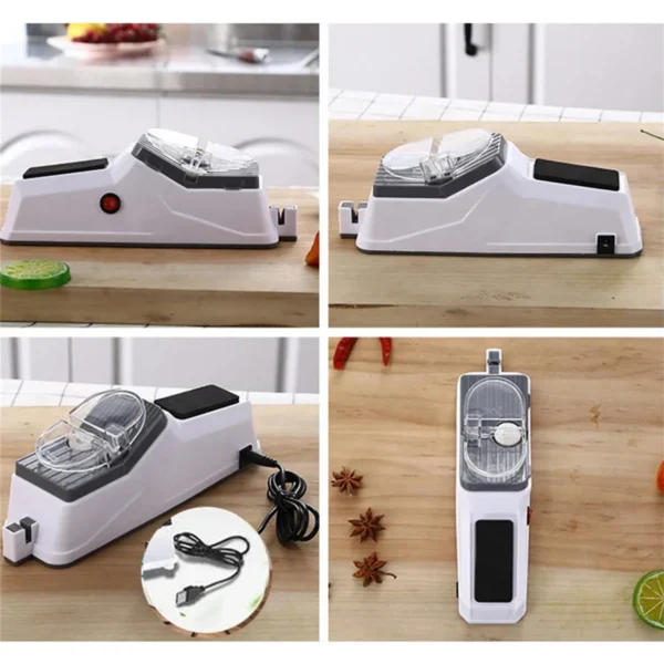 Electric Knife Sharpener Professional Knife Sharpener Fast Sharpening With Protective Cover For Restaurant Home Kitchen Gadget - Image 2