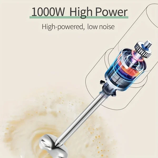 SK-1711-4 Multi-functional Household Cooking Machine，Hand-held Mixer Electric Egg Beater，Juicer，Anti-splash，Easy To Operate - Image 4