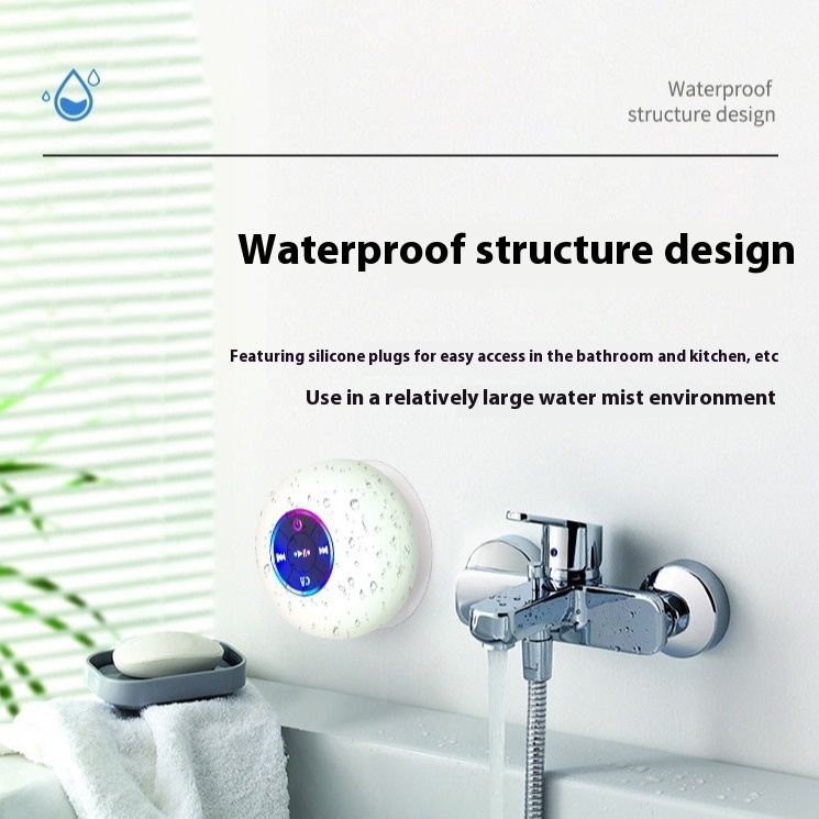 BTS07 Large Suction Cup Waterproof Bluetooth Audio With Light - Image 4